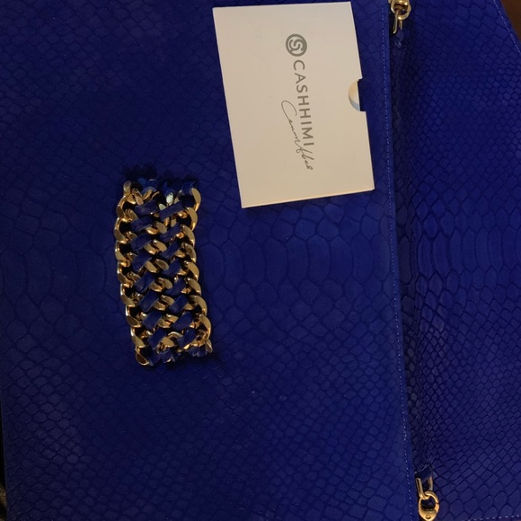 CASHHIMI BLUE PYTHON CLUTCH - Picture 3 of 8